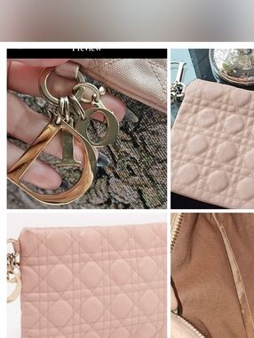Dior Cannage Coated Canvas Panarea Clutch